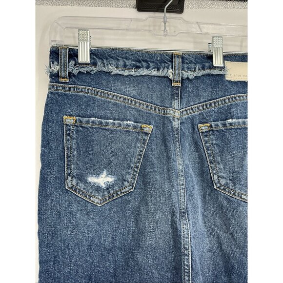 Current Elliot The Playmate In Color illusion Blue Distressed Denim Skirt Sz 25 - Picture 7 of 7